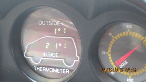 at 10 am - 1 deg C Brrrrrr