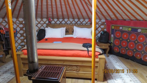 The large ensuite luxury Ger at 3 Camel Lodge