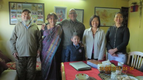 With Byamba and family