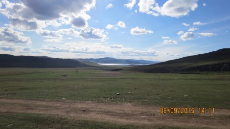 A glimpse of the White Lake as we drive to the Khorgo Camp