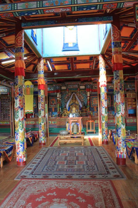 The temple is very colourful and very peaceful