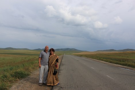 Couldn't resist getting a picture ... just how our life has been, a long road with beautiful views along the way