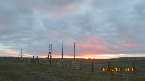 Stunning sunrise at the Munkh Camp