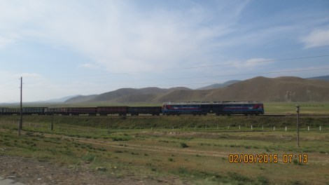 Train carrying coal .. on the way to Terelj National park