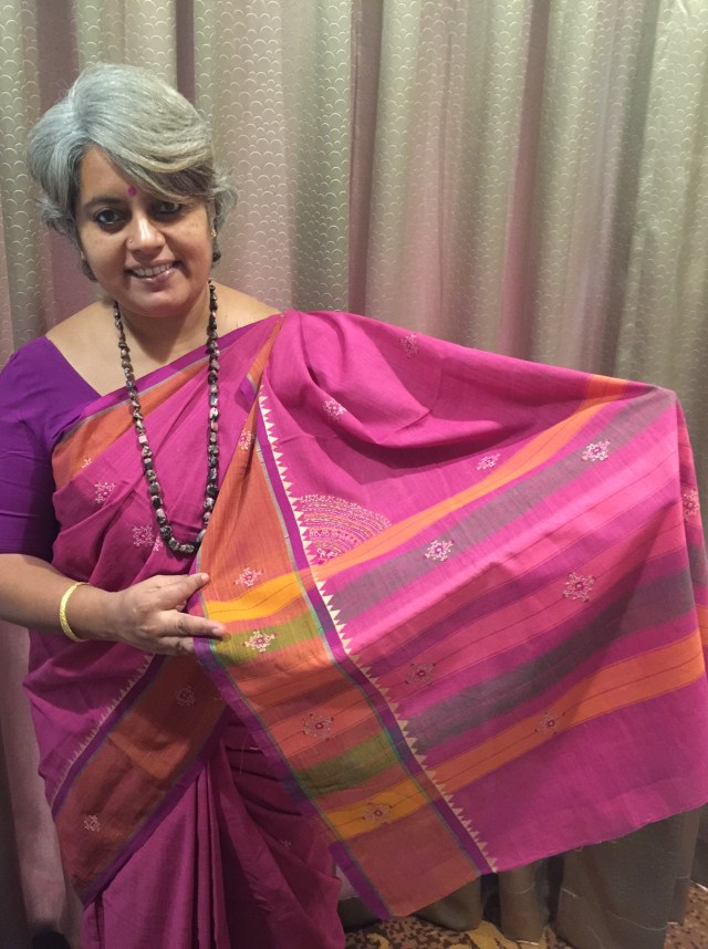 kalpana pink pallu