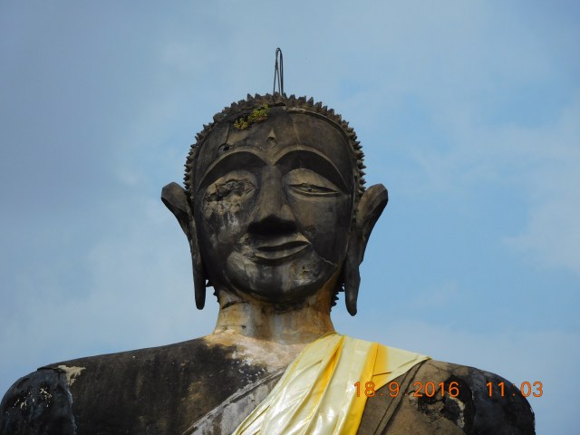 The misaligned face ... but the Buddha is the Buddha. Nothing takes away his serenity and bliss.....