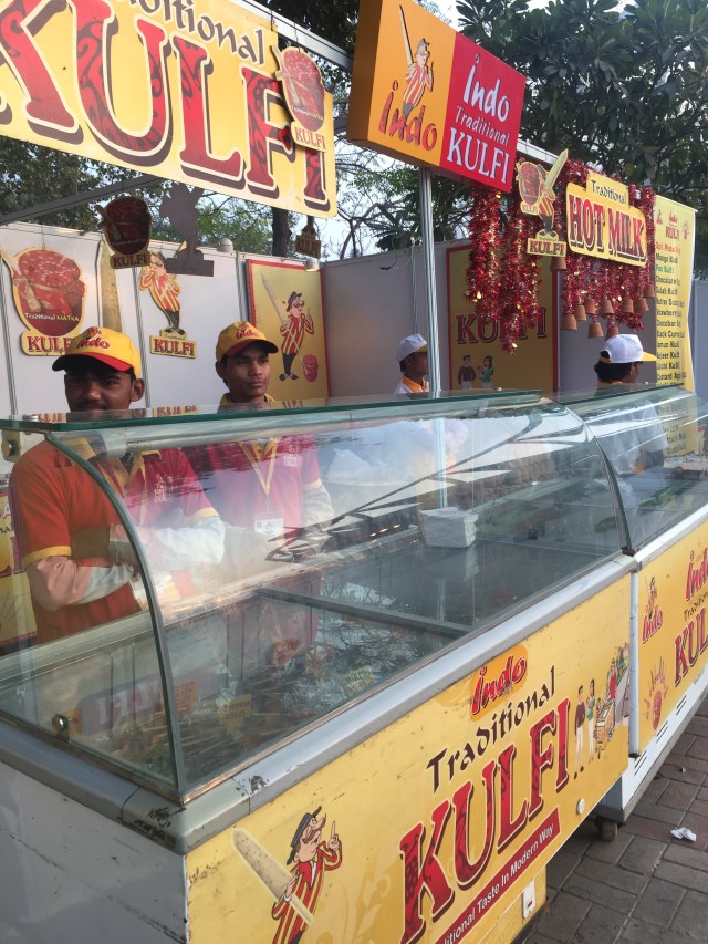 The kulfi wala who has some 15 varieties of kulfis
