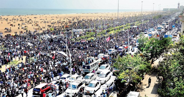 The peaceful thousands ... almost 100,000+ protesting at Marina