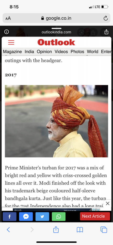 Mr. Modi and his Pagdis