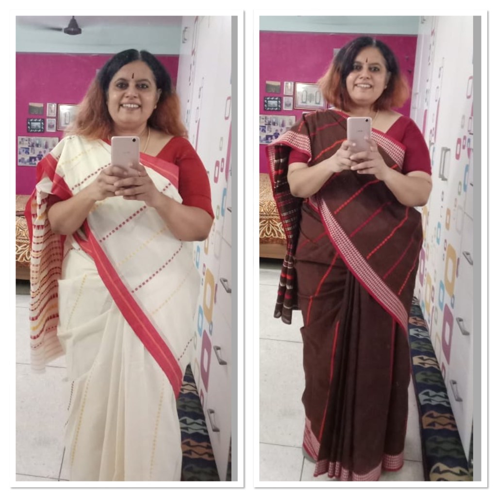 Begumpuri - Cream and Chocolate Brown