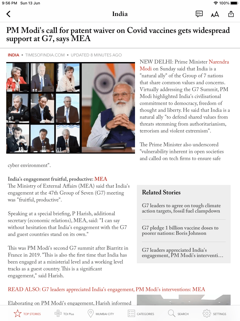 Modi administration - vaccine patent