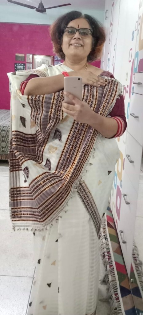 Assam Raw Silk - White