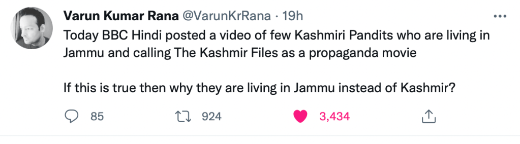 Kashmir Files - Propaganda