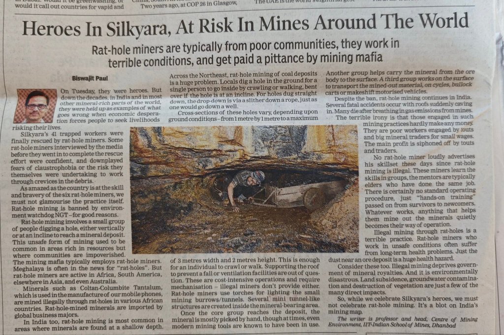 New Bharat - Silkyara Tunnel rescue Rat Hole Miners