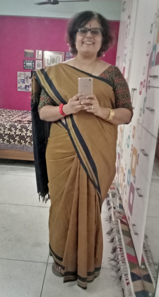 Favorite Saree - Brown with checks