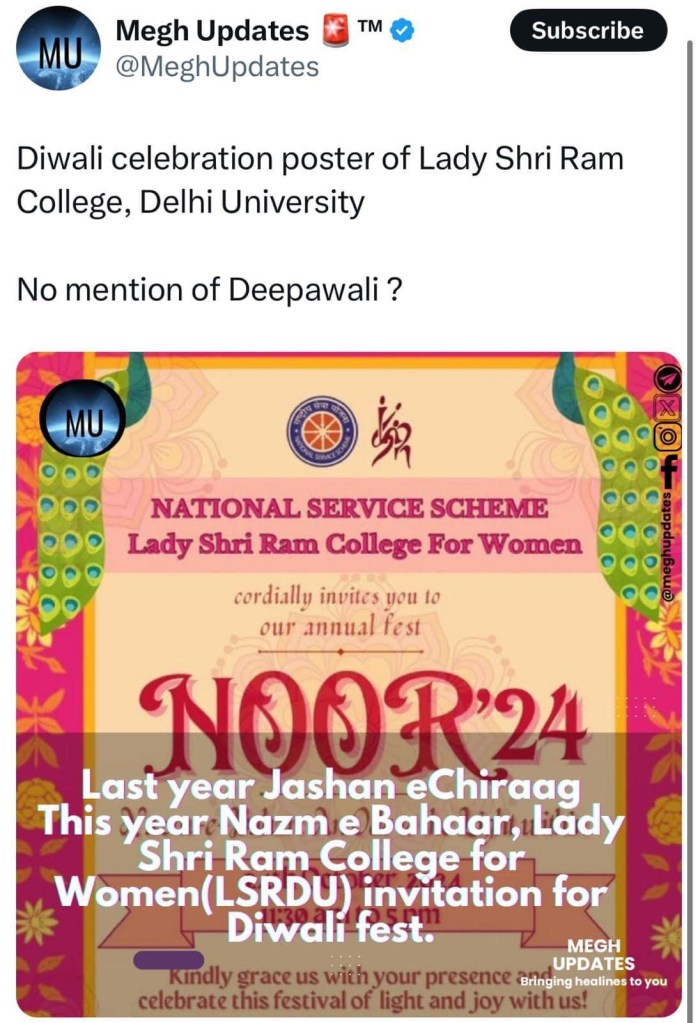 Deepavali Noor Lady Sri Ram college