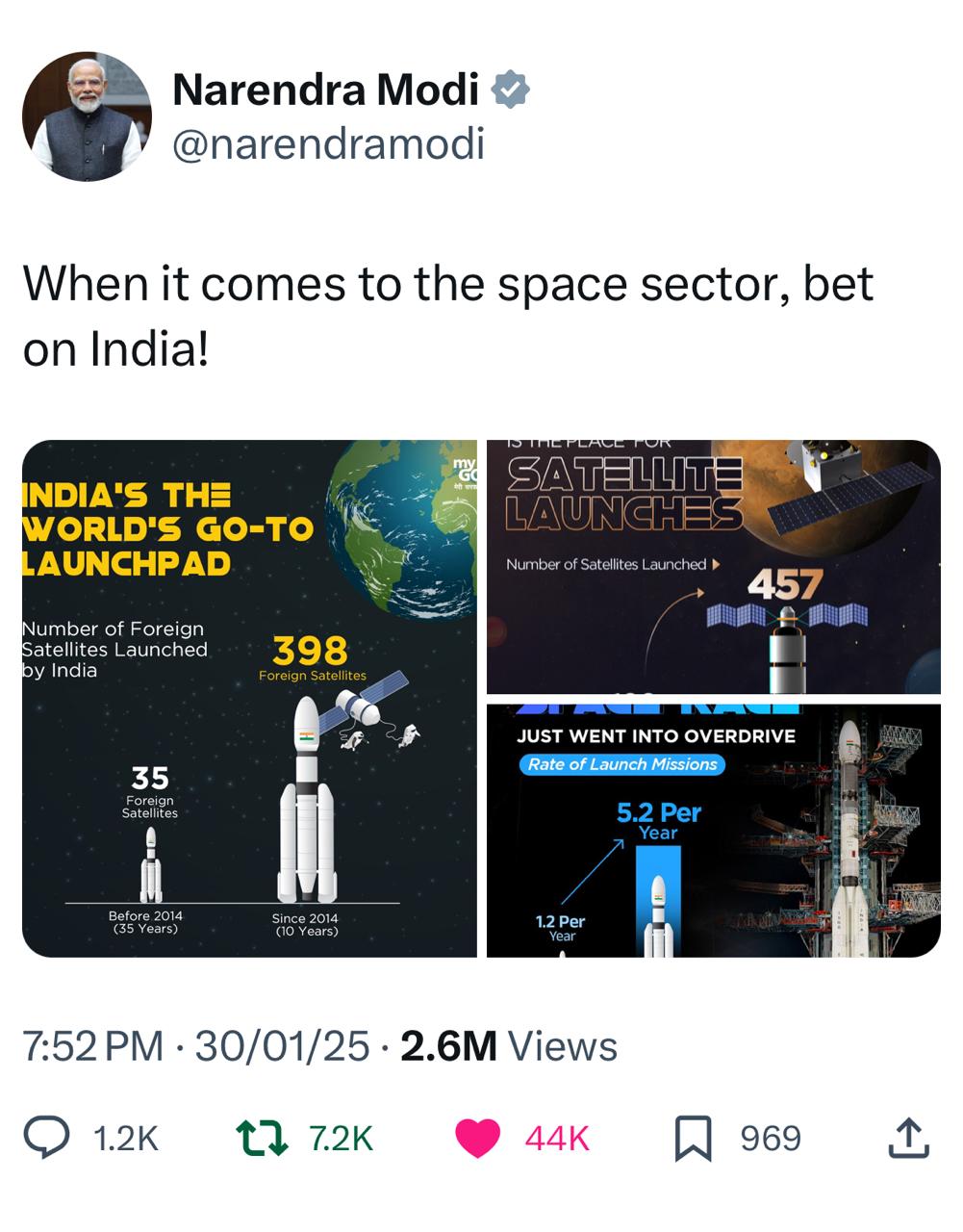 Modiji on ISRO