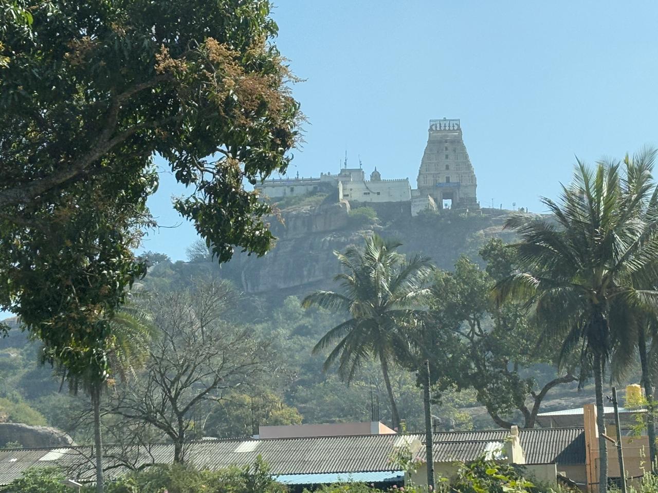 Sri Yoganarasimha Swamy Temple, Melukote from a distance