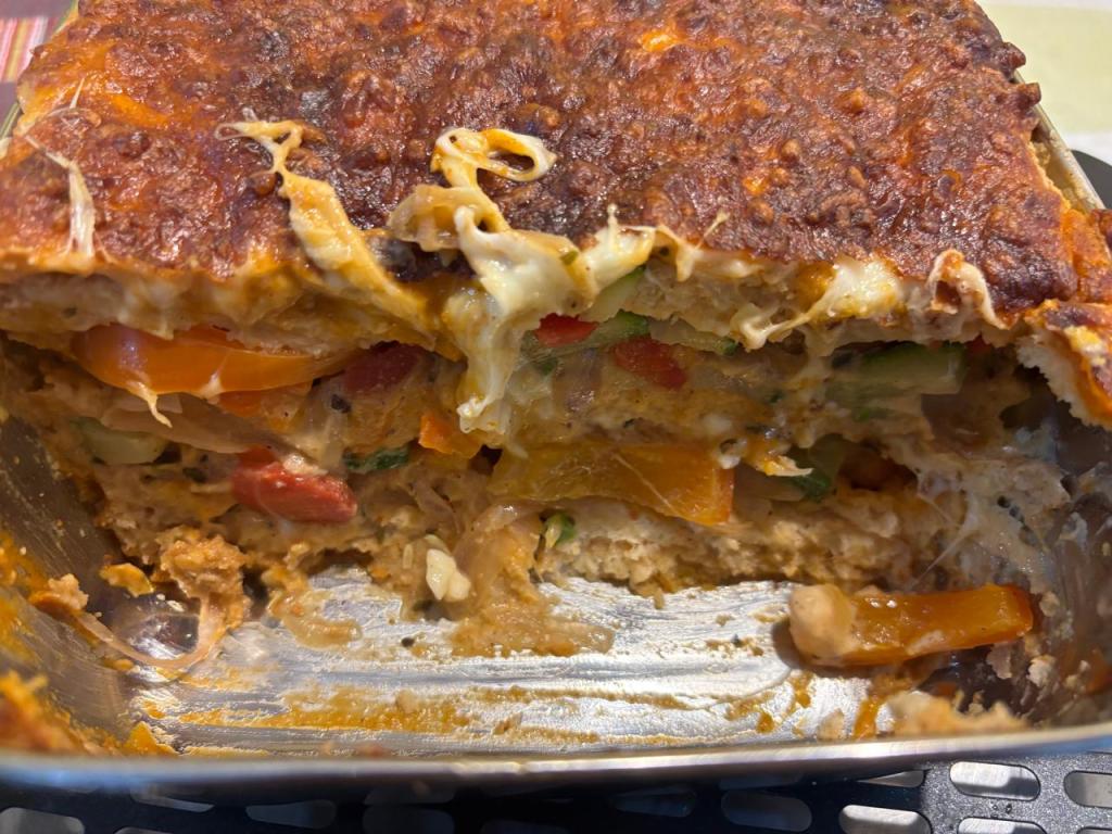 Bread Lasagna layers