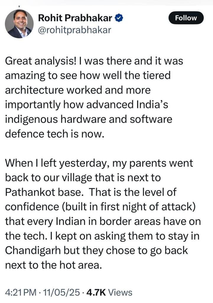 Actual feedback for Akash Teer