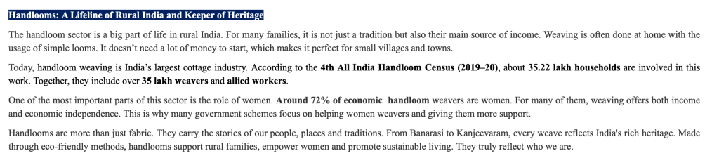 Handloom Day 2025